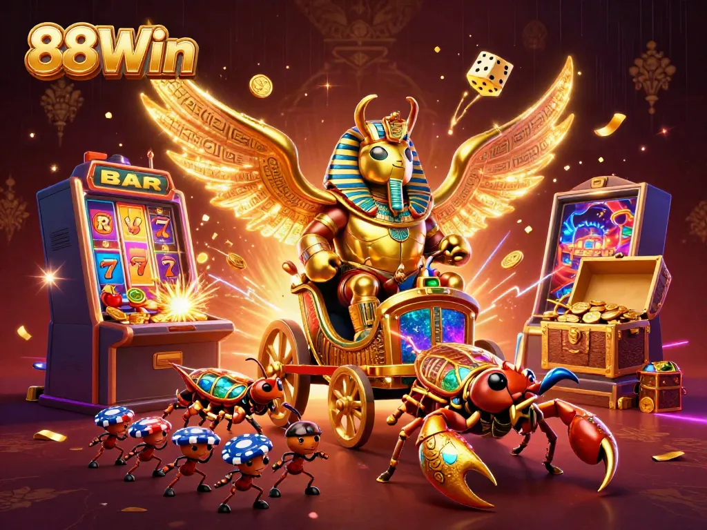 Experience the dazzling 88Win online casino world with vibrant games, golden treasures, and dynamic casino action.