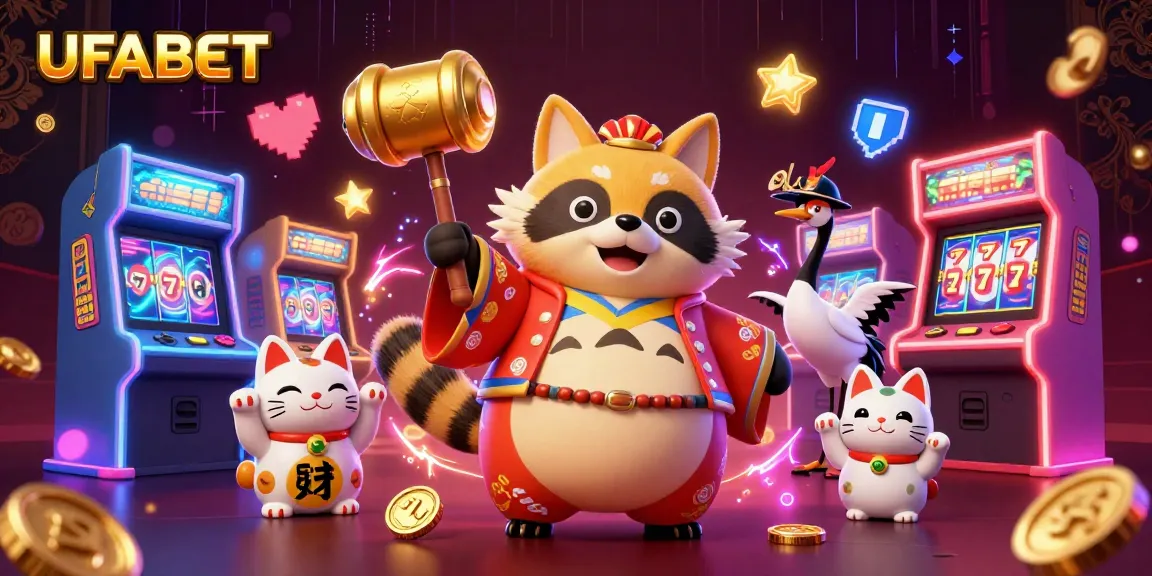 Win big with UFABET's vibrant 3D casino scene featuring luck and excitement.