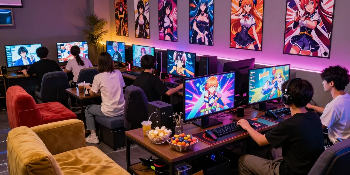 Exciting group gaming session showcasing ecchi games with vibrant graphics and immersive atmosphere.