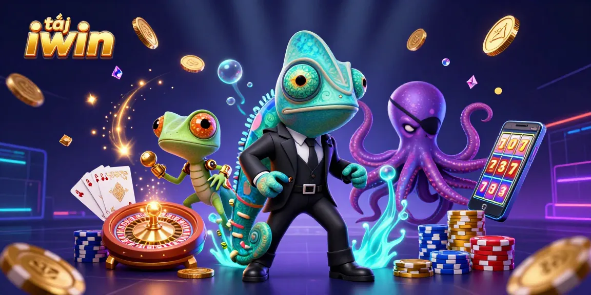 Win big with tải iwin - a thrilling casino illustration featuring vibrant gaming elements.