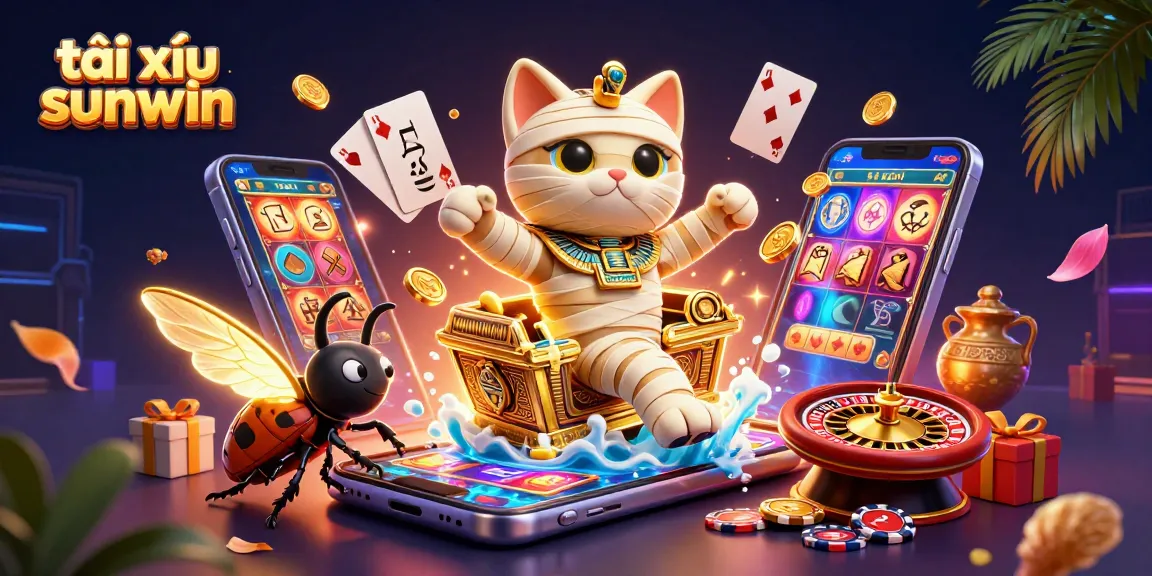 Engage in exciting tài xỉu sunwin gameplay amidst vibrant casino elements in this dramatic illustration.